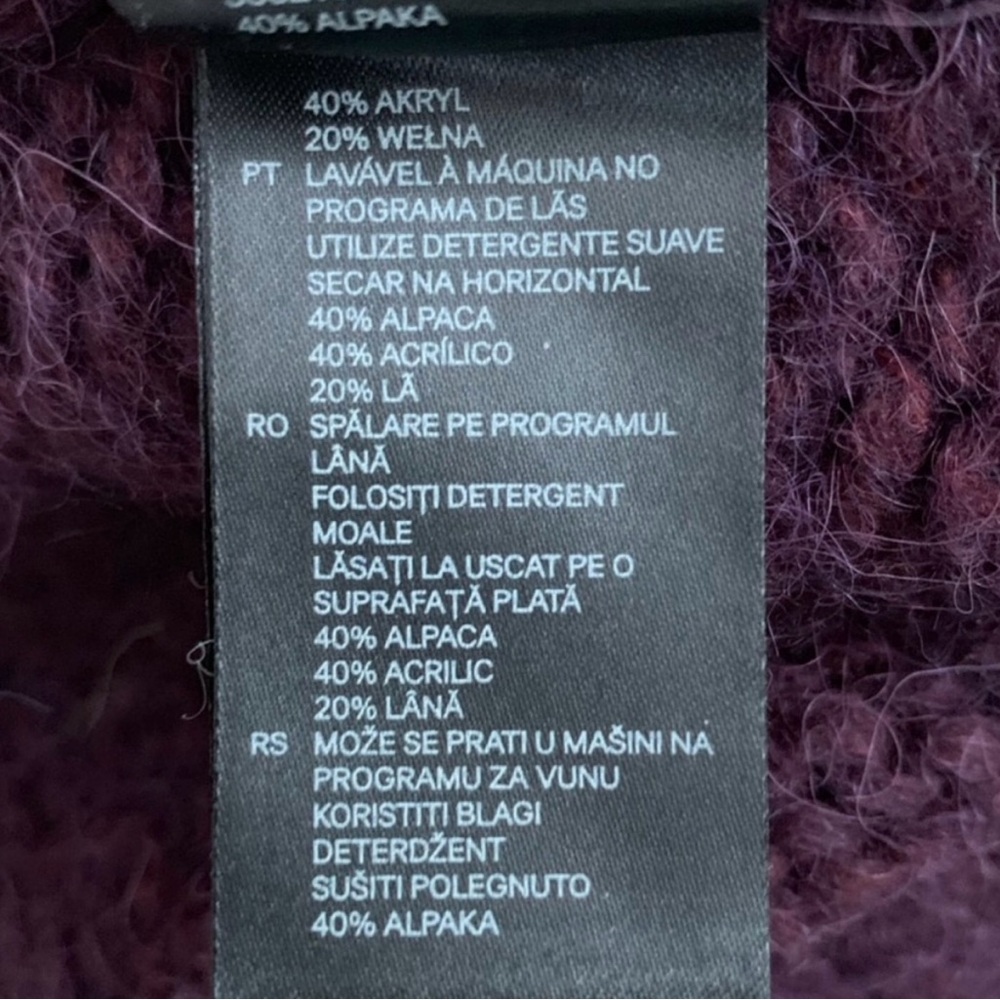 ISO H&M Deep Purple/Burgundy Cable Knit Cardigan - Picture 8 of 11